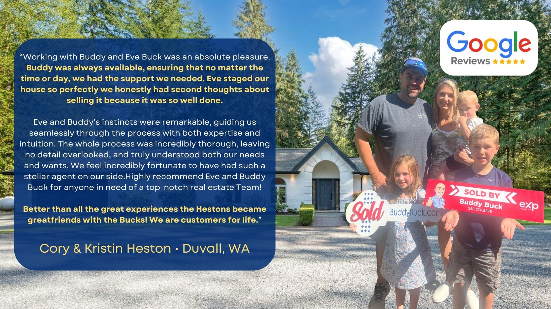 Cory & Kristin Heston review of Buddy Buck