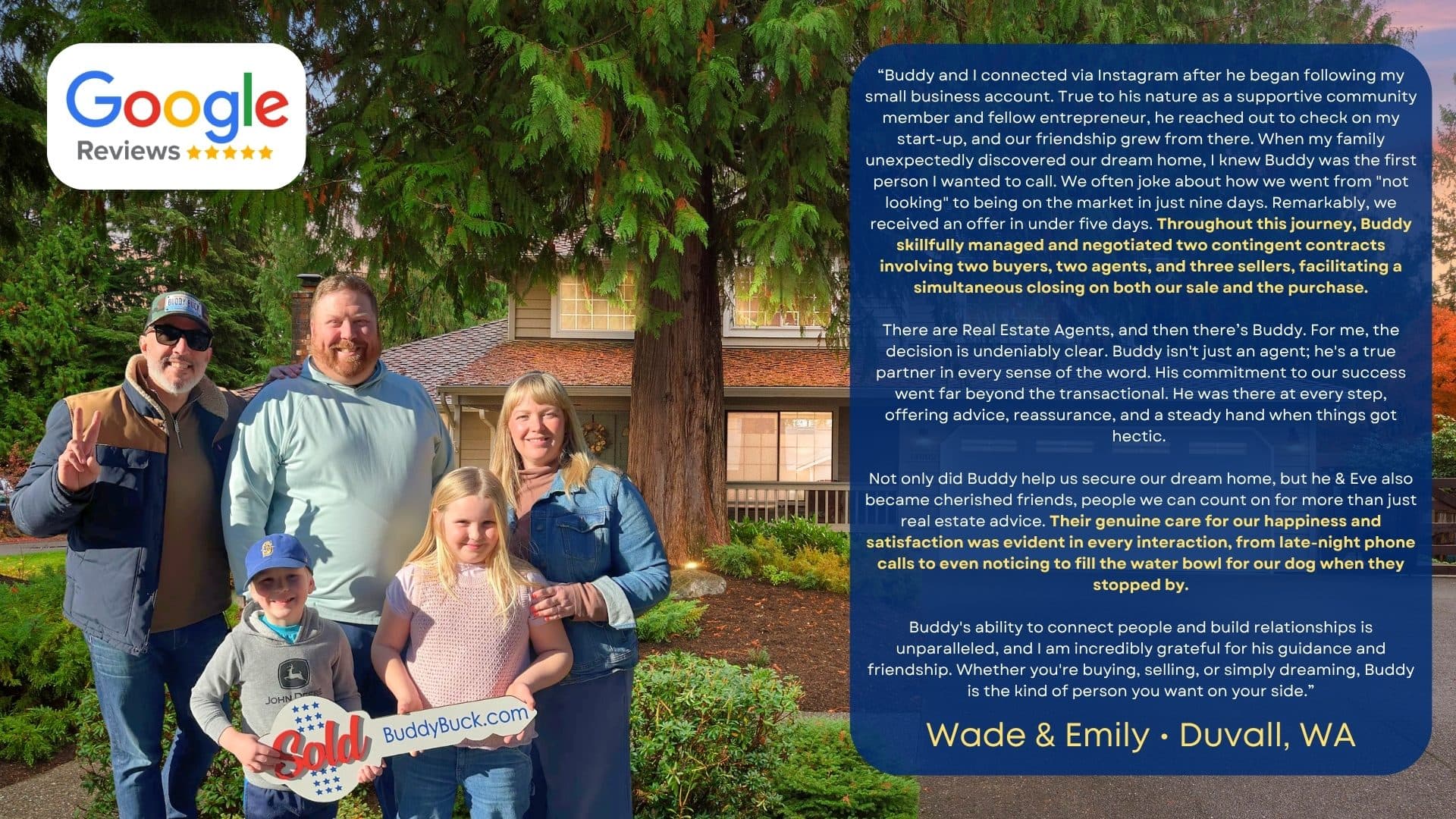 Wade & Emily Christensen review of Buddy Buck